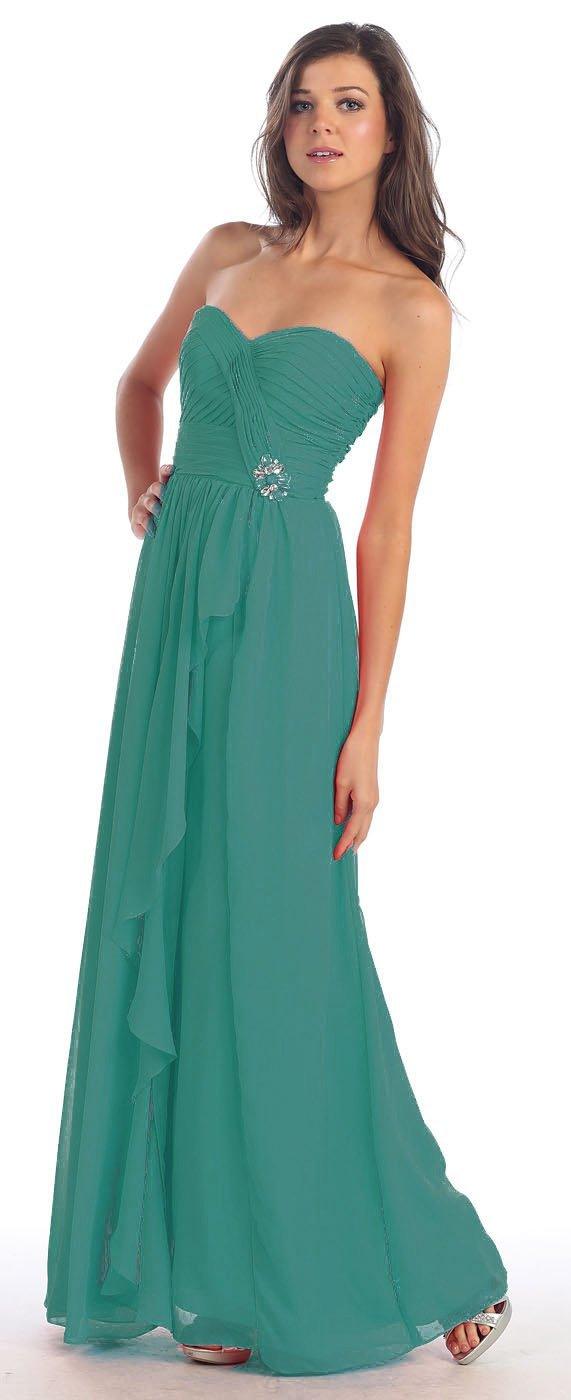 Long Bridesmaids Dress Plus Size Formal Gown - The Dress Outlet May Queen