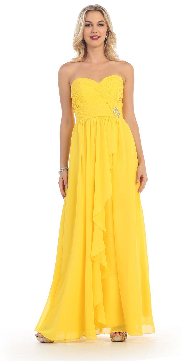 Long Bridesmaids Dress Plus Size Formal Gown - The Dress Outlet May Queen