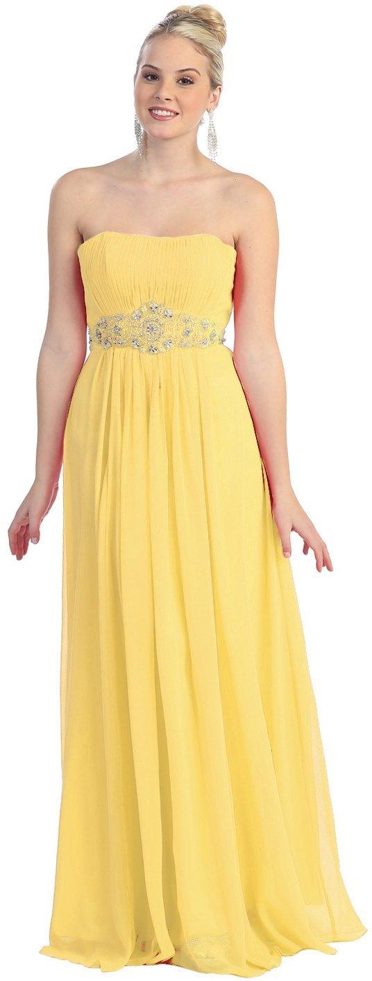 Long Bridesmaids Dress Plus Size Prom Formal - The Dress Outlet May Queen