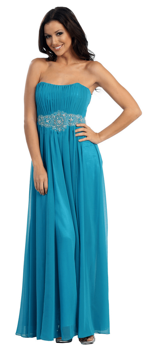 Long Bridesmaids Dress Plus Size Prom Formal - The Dress Outlet May Queen