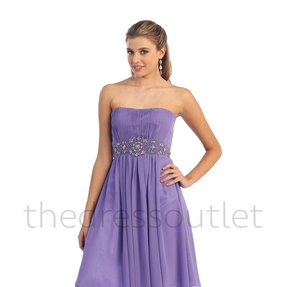 Long Bridesmaids Dress Plus Size Prom Formal - The Dress Outlet May Queen