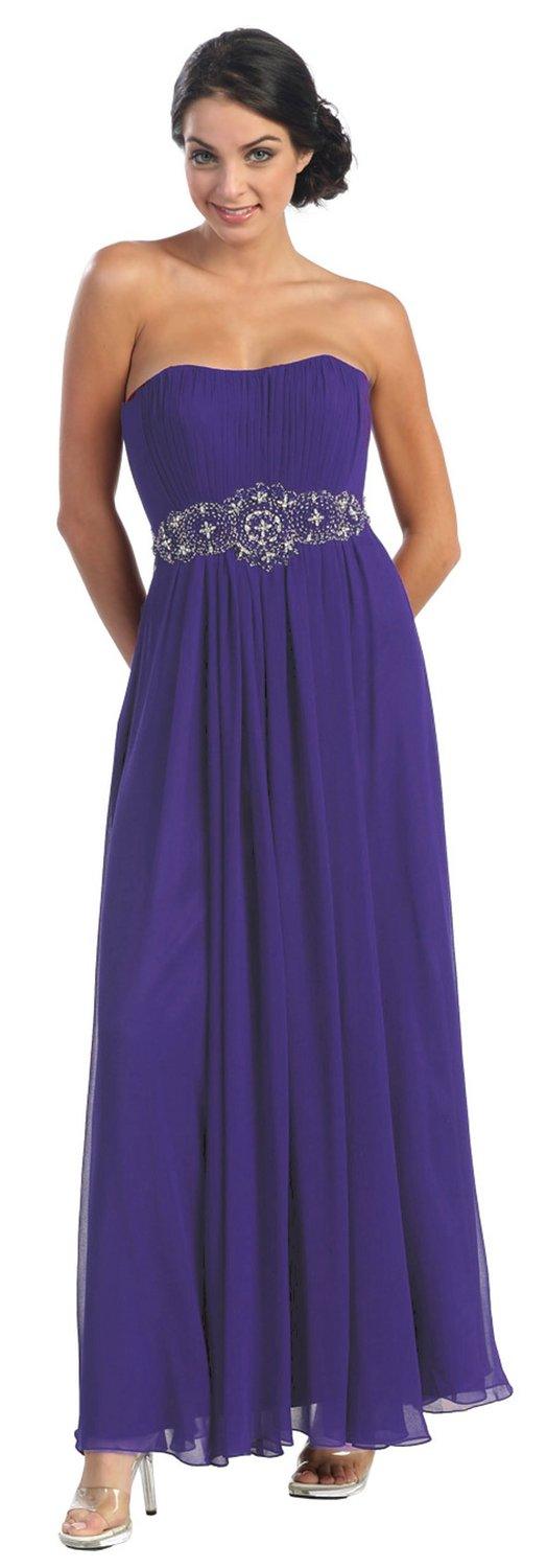Long Bridesmaids Dress Plus Size Prom Formal - The Dress Outlet May Queen
