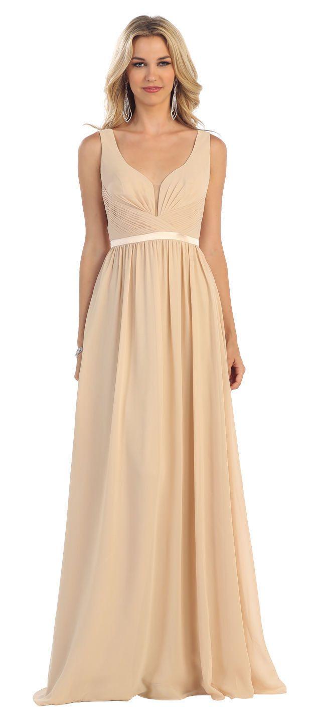 Long Bridesmaids Formal Dress - The Dress Outlet May Queen