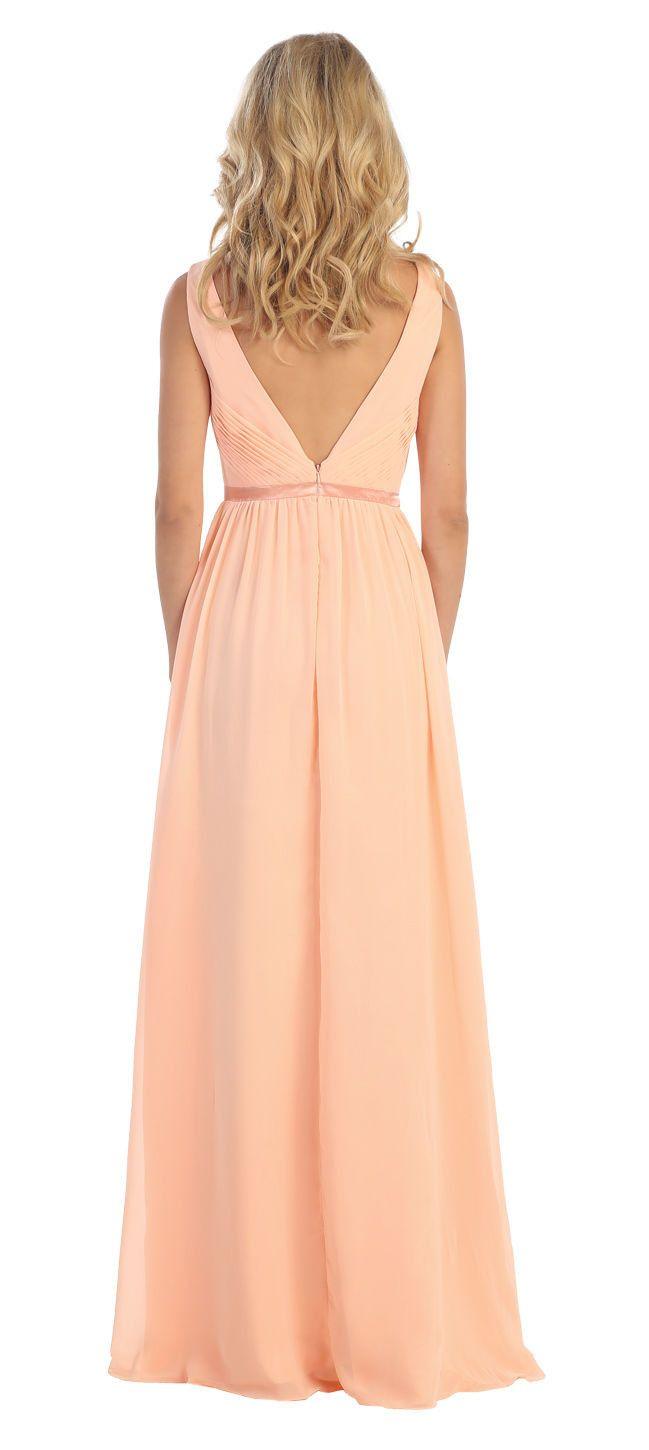 Long Bridesmaids Formal Dress - The Dress Outlet May Queen