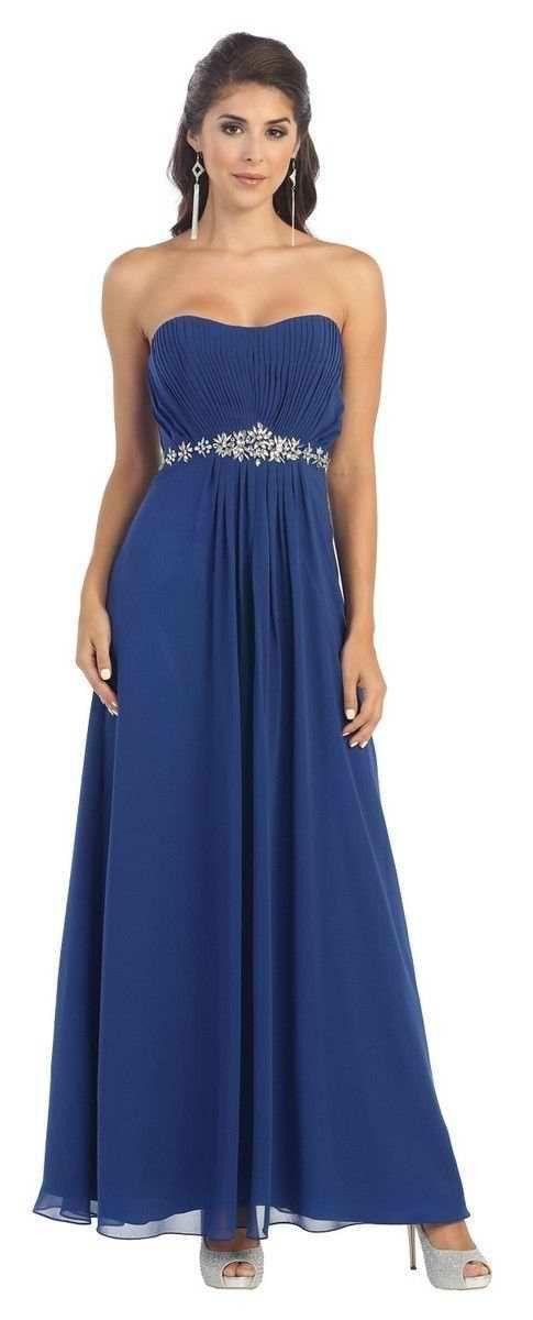 Long Bridesmaids Prom Plus Size Formal Dress - The Dress Outlet May Queen