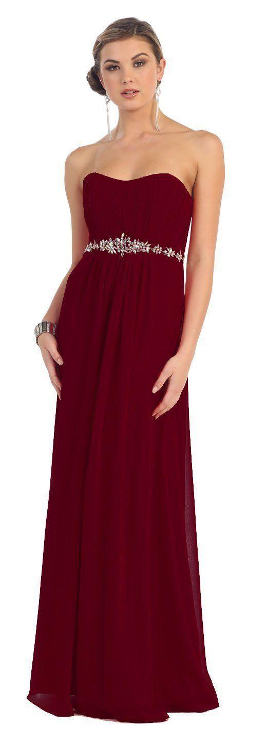 Long Bridesmaids Prom Plus Size Formal Dress - The Dress Outlet May Queen