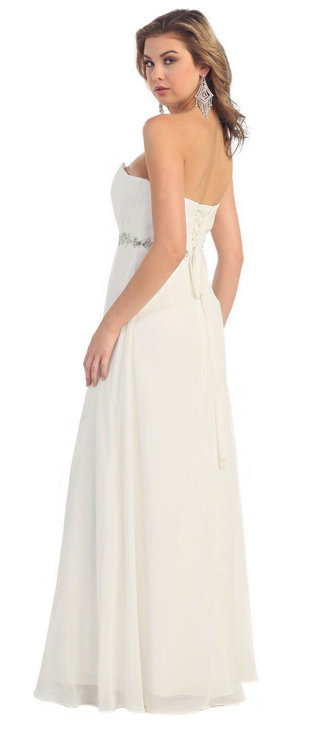 Long Bridesmaids Prom Plus Size Formal Dress - The Dress Outlet May Queen