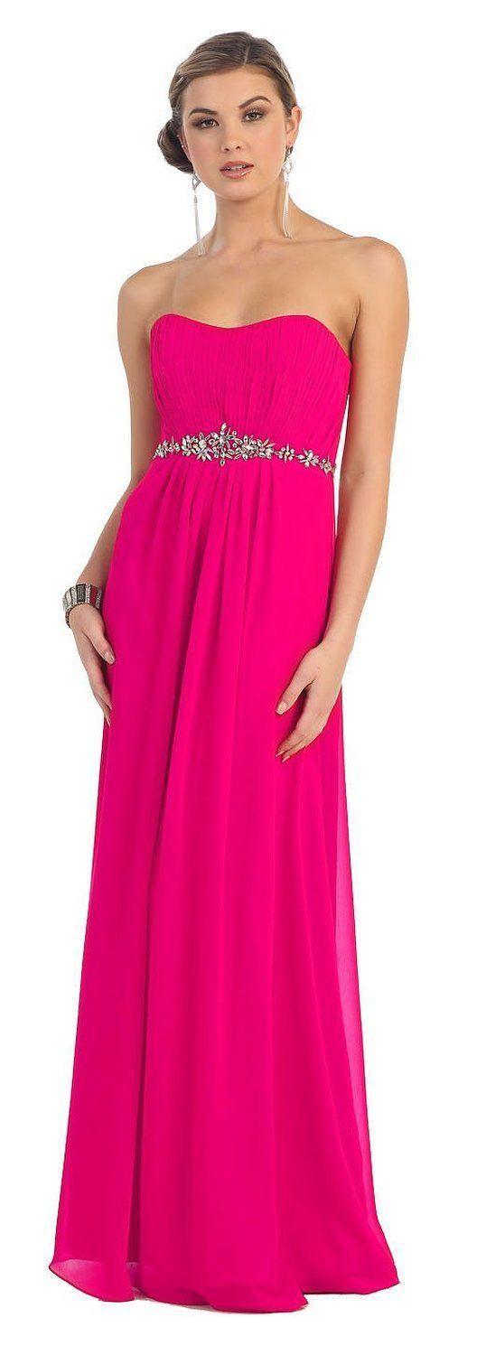 Long Bridesmaids Prom Plus Size Formal Dress - The Dress Outlet May Queen
