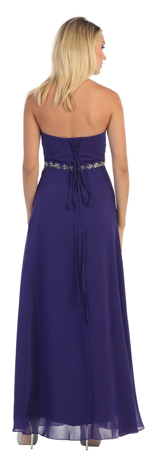 Long Bridesmaids Prom Plus Size Formal Dress - The Dress Outlet May Queen