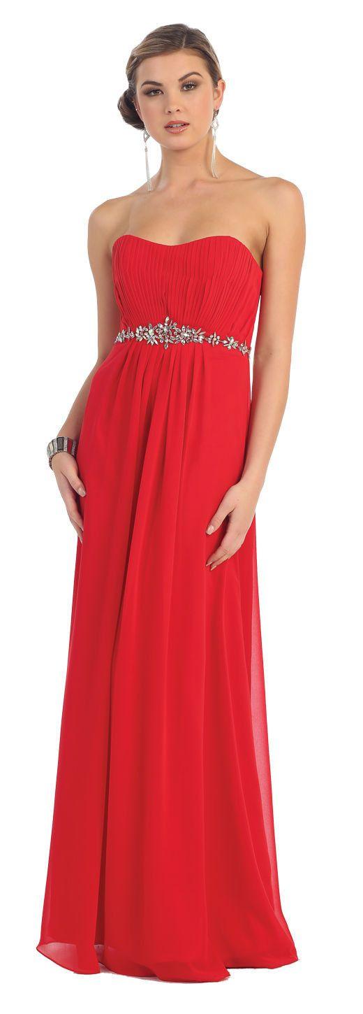 Long Bridesmaids Prom Plus Size Formal Dress - The Dress Outlet May Queen