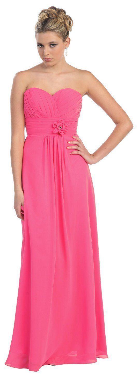 Long Chiffon Plus Size Bridesmaid Formal Evening Dress - The Dress Outlet May Queen