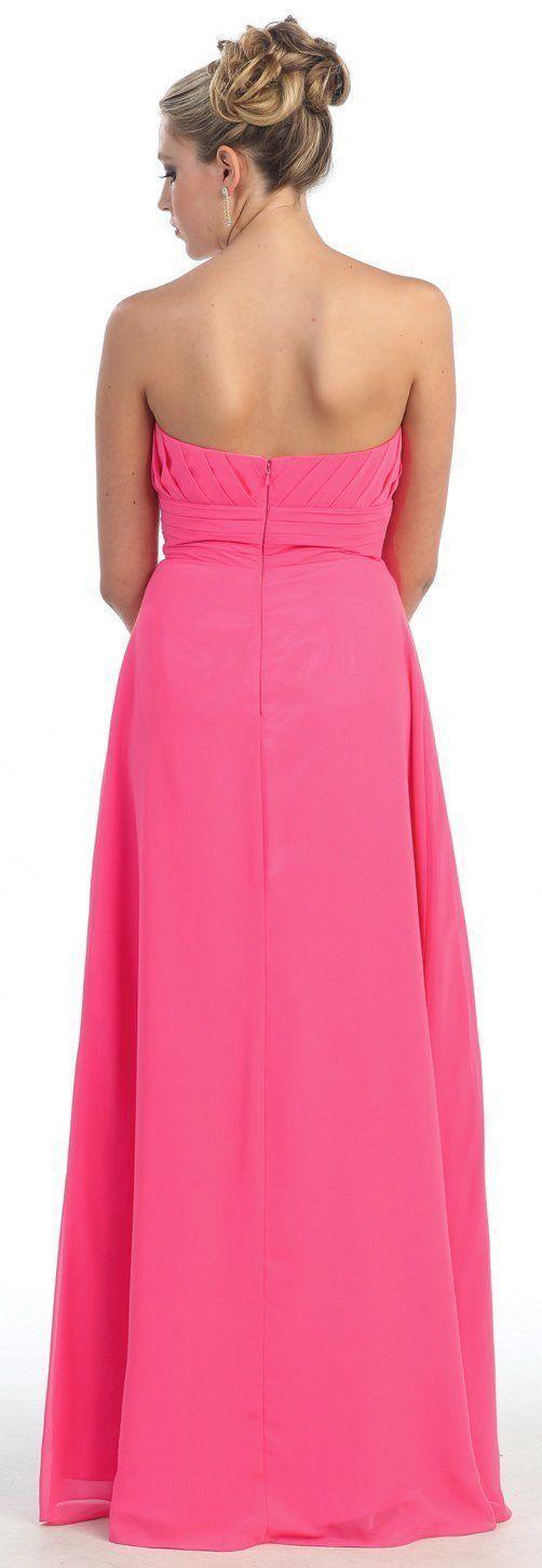 Long Chiffon Plus Size Bridesmaid Formal Evening Dress - The Dress Outlet May Queen