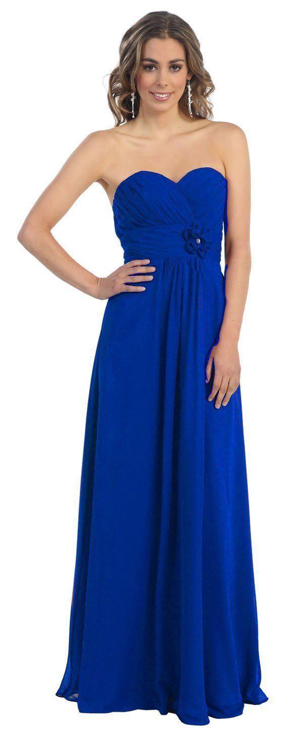 Long Chiffon Plus Size Bridesmaid Formal Evening Dress - The Dress Outlet May Queen