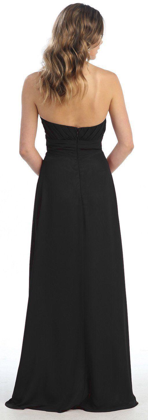 Long Chiffon Plus Size Bridesmaid Formal Evening Dress - The Dress Outlet May Queen