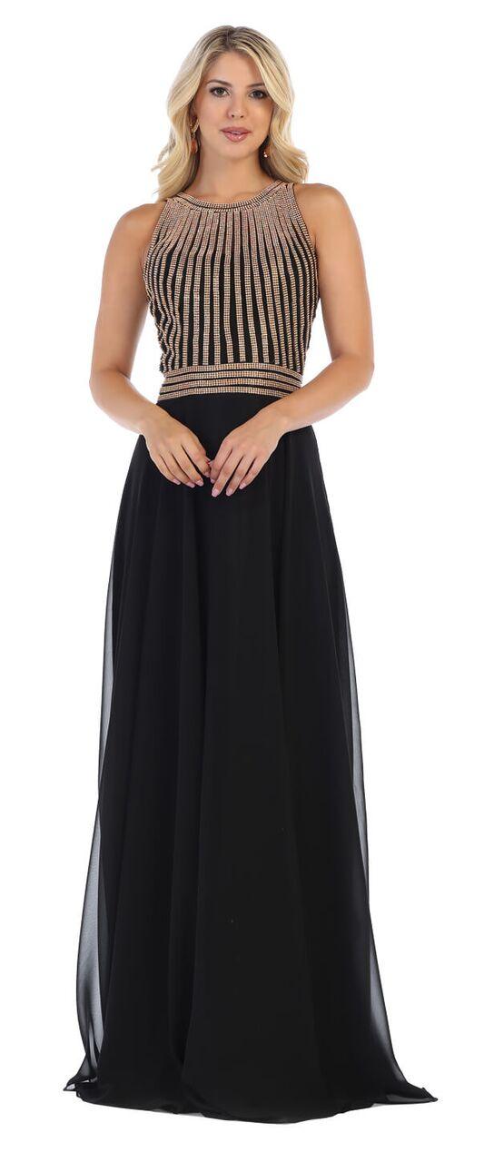 Long Chiffon Prom Dress Formal Gown - The Dress Outlet May Queen