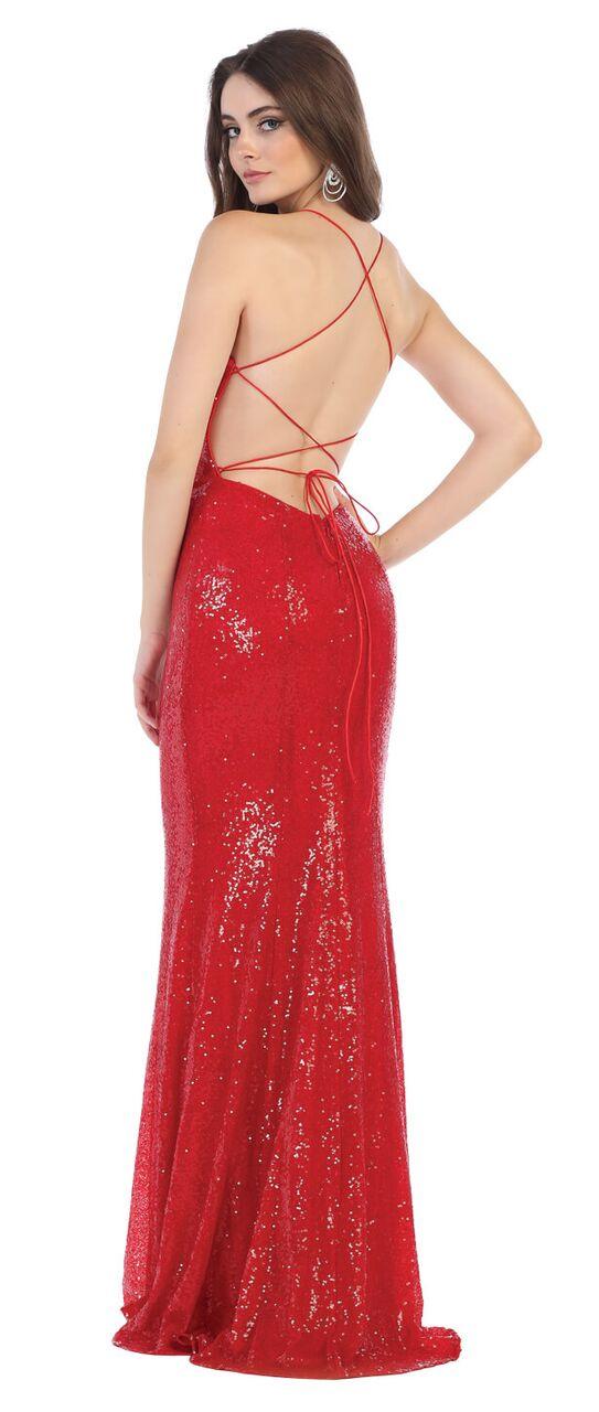 Long Criss Cross Back Prom Dress Formal Evening Gown - The Dress Outlet May Queen