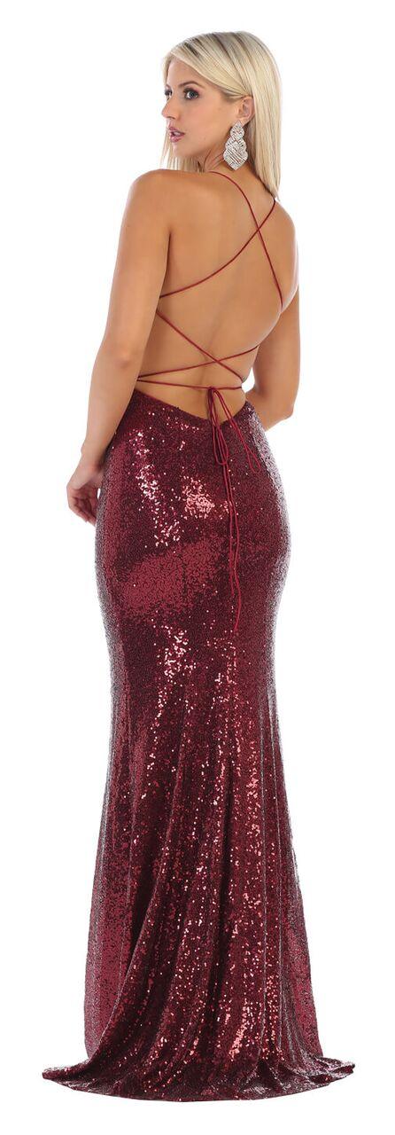Long Criss Cross Back Prom Dress Formal Evening Gown - The Dress Outlet May Queen