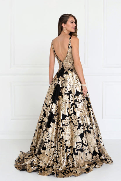 Long Dress Evening Prom Ball Gown - The Dress Outlet Elizabeth K