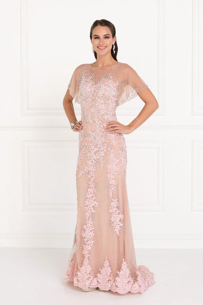 Long Dress Formal Evening All Lace Gown - The Dress Outlet Elizabeth K