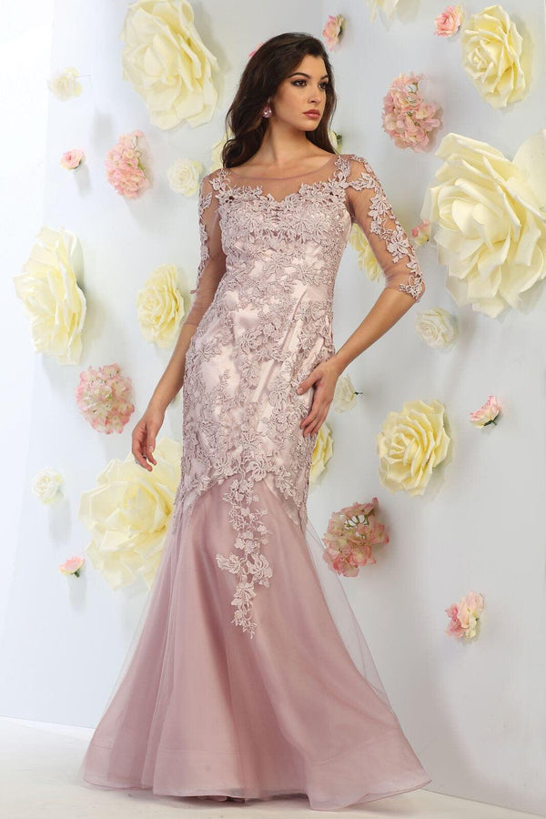 Long Dress Formal Mother of the Bride with Sleeves