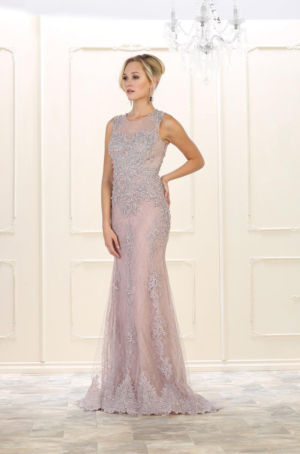 Long Evening Dress Plus Size Prom Gown - The Dress Outlet May Queen