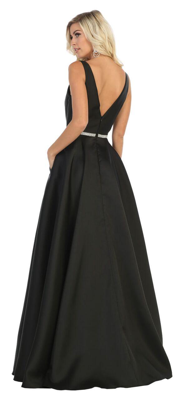 Long Evening Gown Prom Dress with Pockets - The Dress Outlet May Queen
