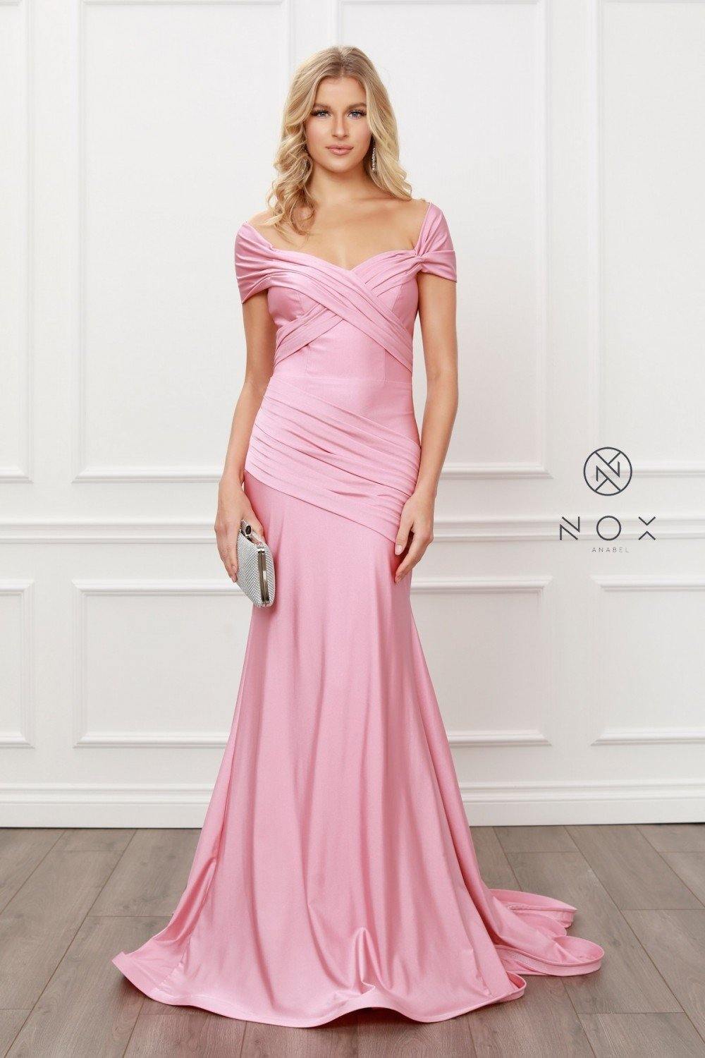 Long Fitted Formal Open Back Dress - The Dress Outlet