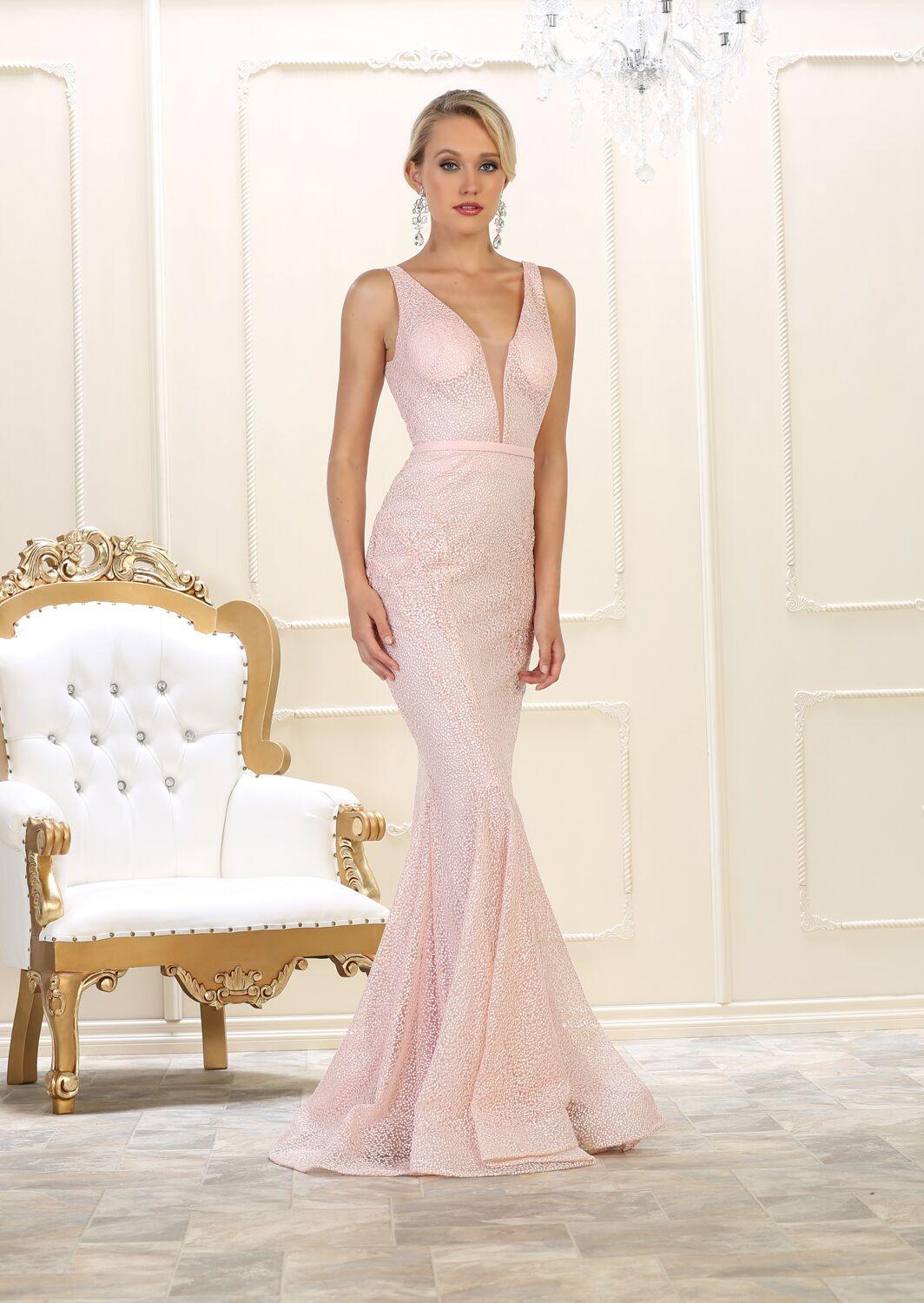 Long Fitted Prom Dress Formal Evening Gown - The Dress Outlet May Queen