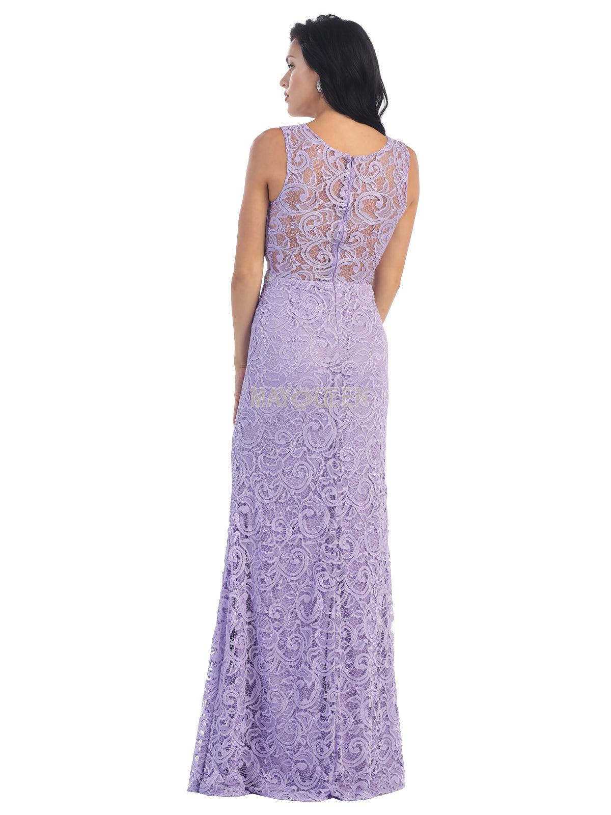 Long Fitted Sleeveless Formal Dress - The Dress Outlet May Queen