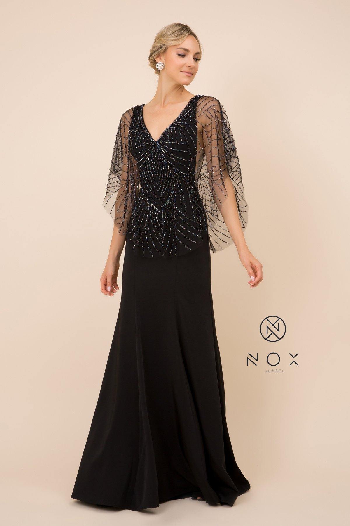V-Neck Fitted Gown  - OUTLET