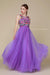 Long Floral Lilac Prom Formal Homecoming Dress - The Dress Outlet Nox Anabel