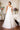 Long Floral Spaghetti Strap Sequins Mesh Wedding Gown - The Dress Outlet