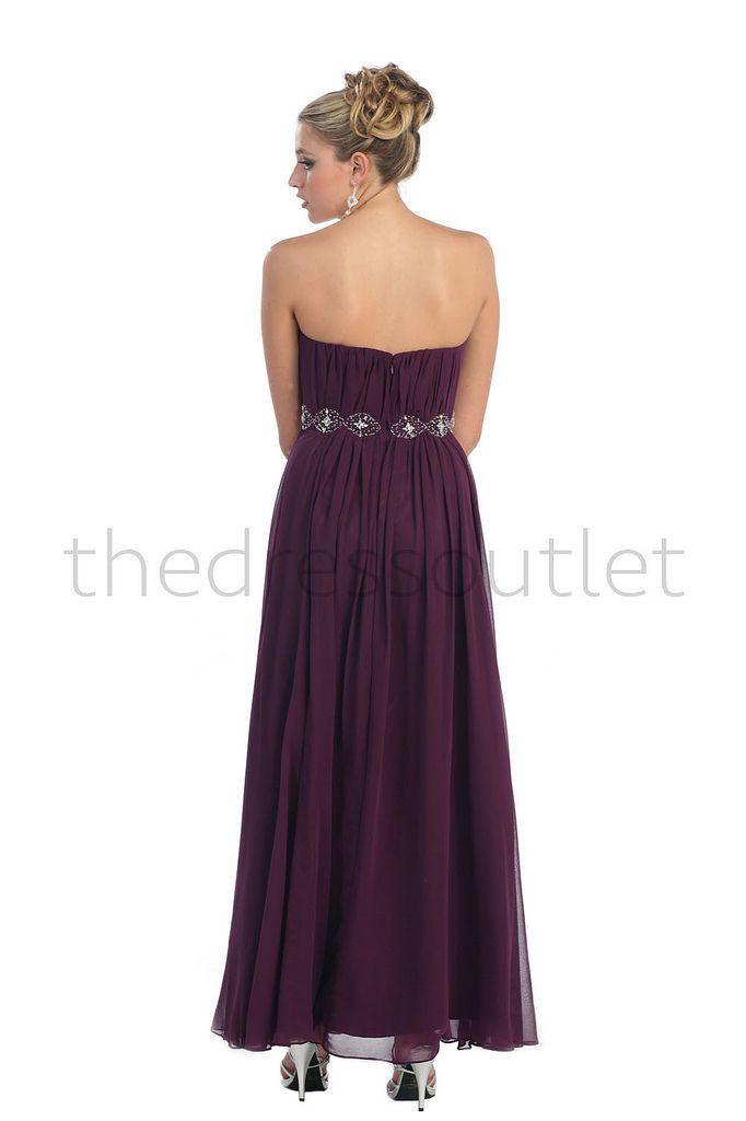 Long Formal Bridemaids Dress - The Dress Outlet May Queen