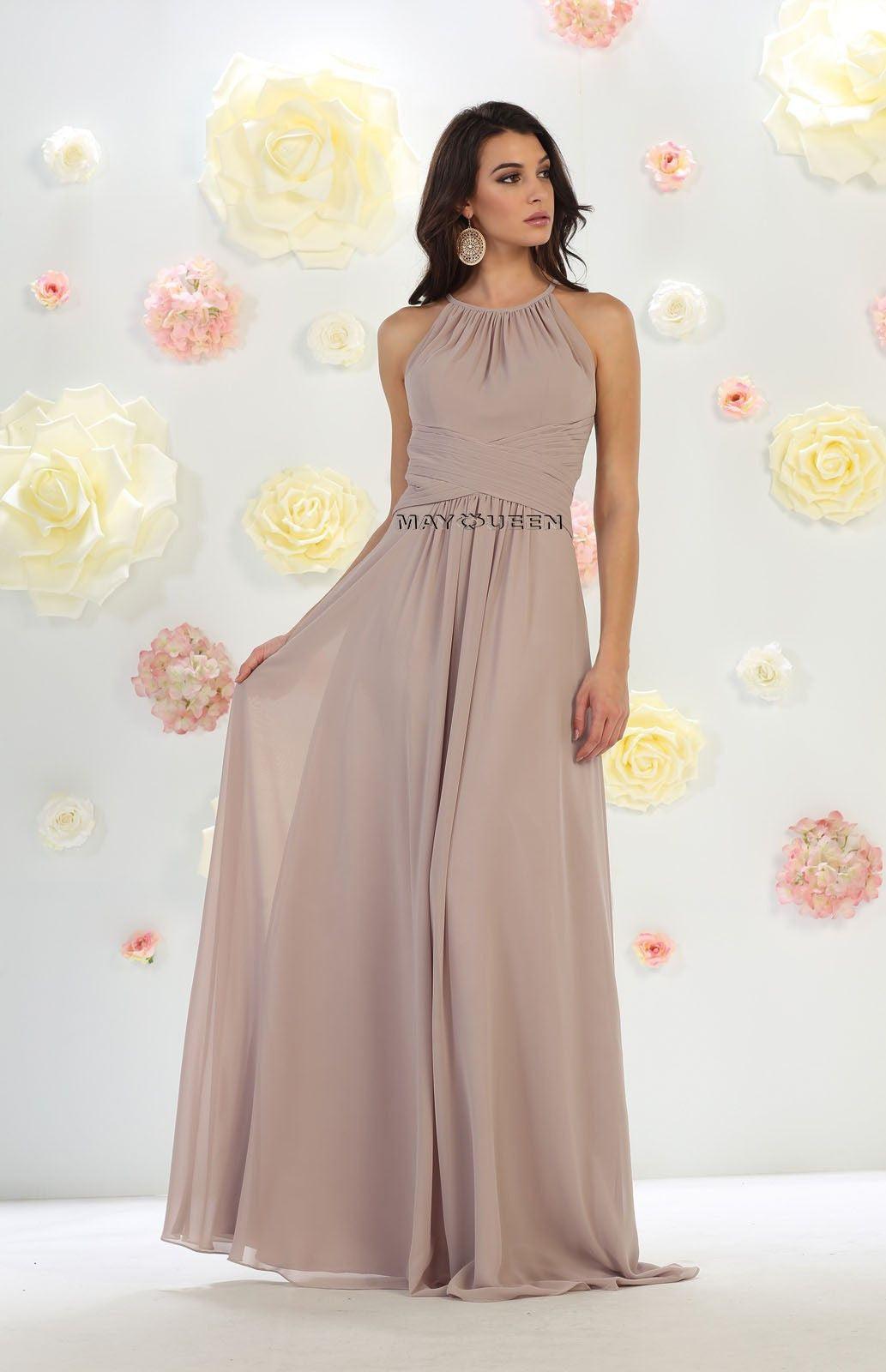 Long Formal Bridesmaid Dress Evening Party - The Dress Outlet May Queen
