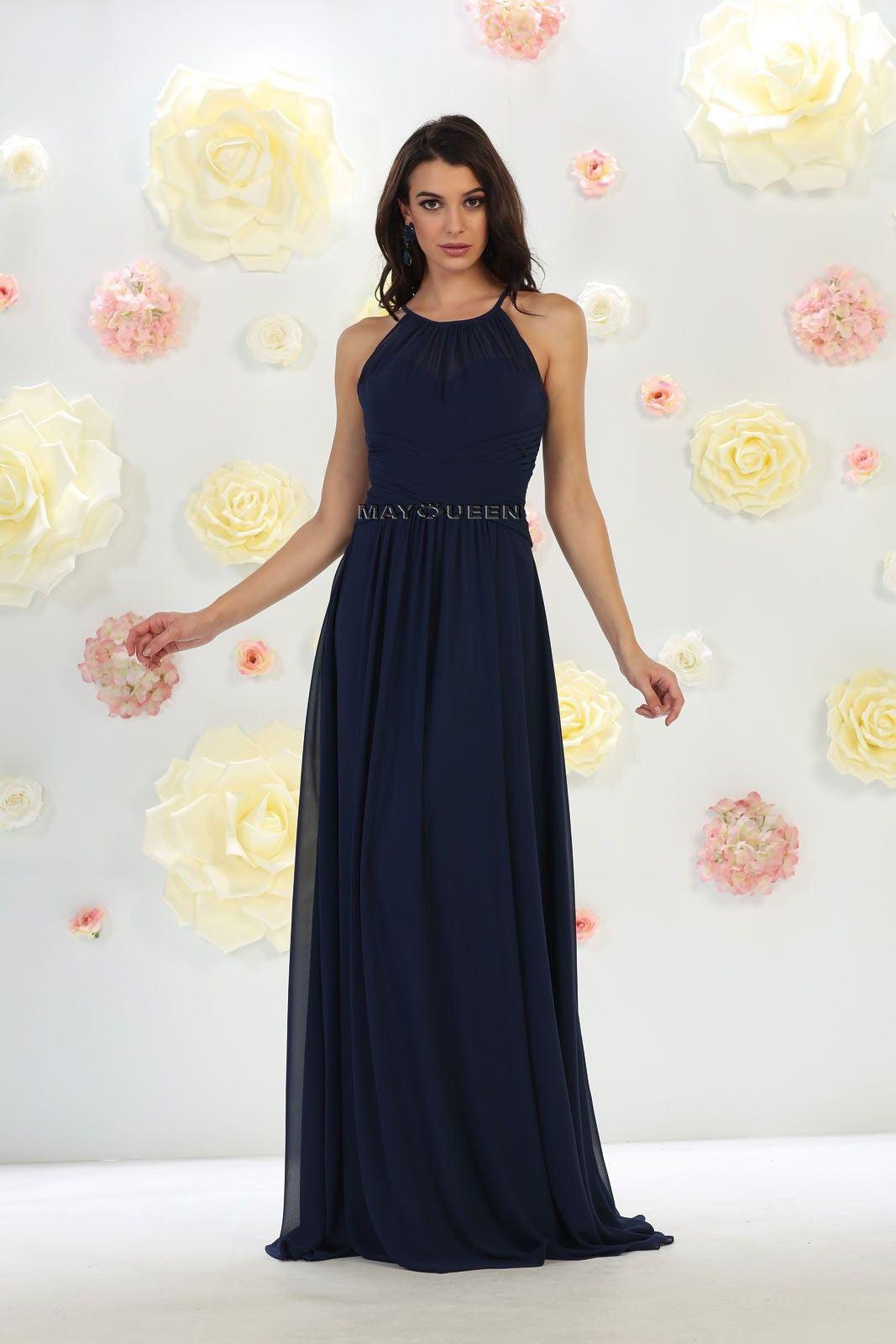 Long Formal Bridesmaid Dress Evening Party - The Dress Outlet May Queen