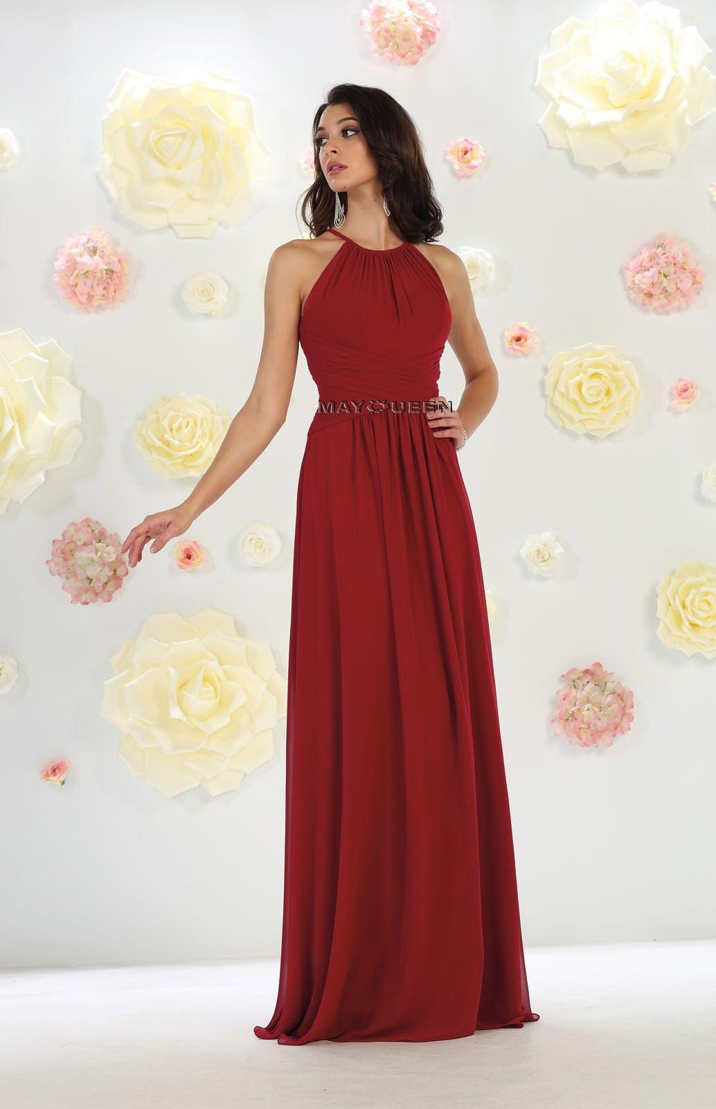 Long Formal Bridesmaid Dress Evening Party - The Dress Outlet May Queen