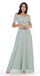 Long Formal Bridesmaids Off Shoulder Prom Dress - The Dress Outlet Eva Fashion