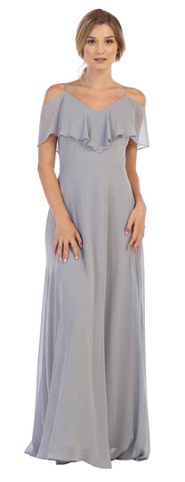 Long Formal Bridesmaids Off Shoulder Prom Dress | DressOutlet for $92. ...