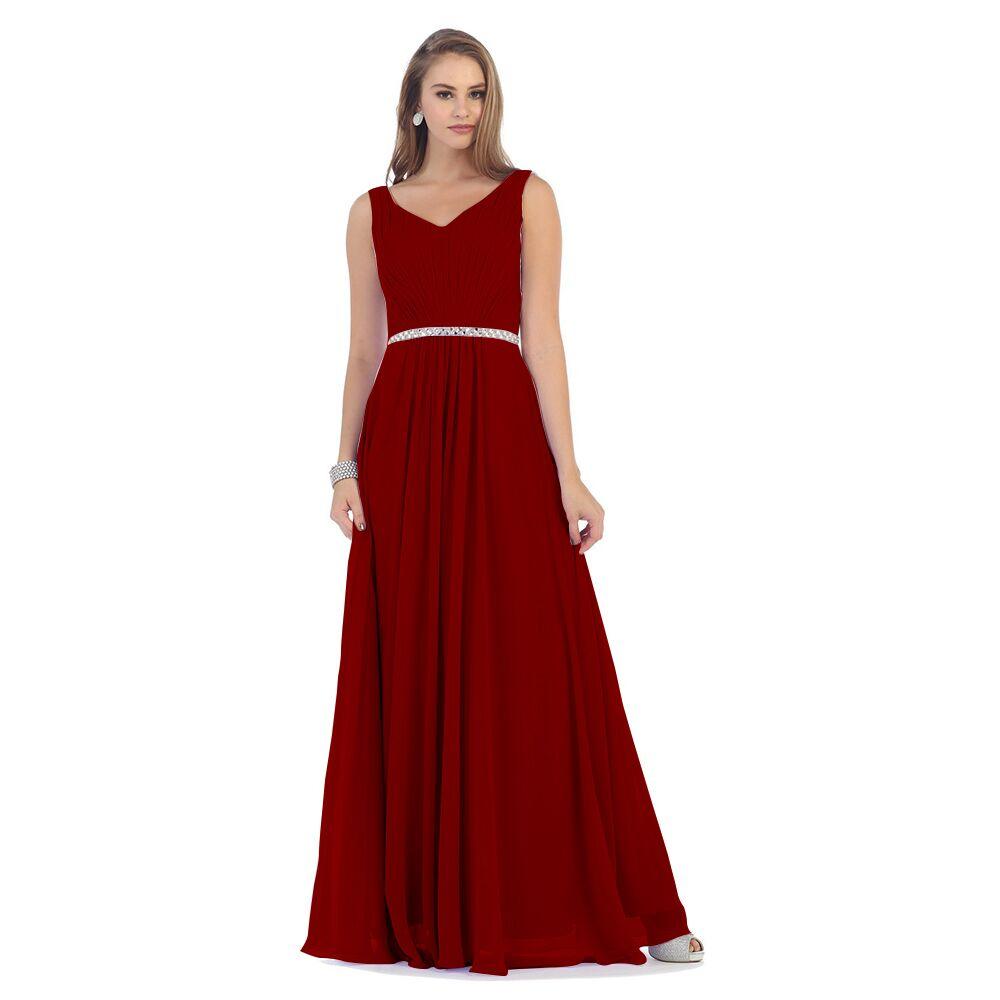 Long Formal Bridesmaids Prom Dress - The Dress Outlet May Queen