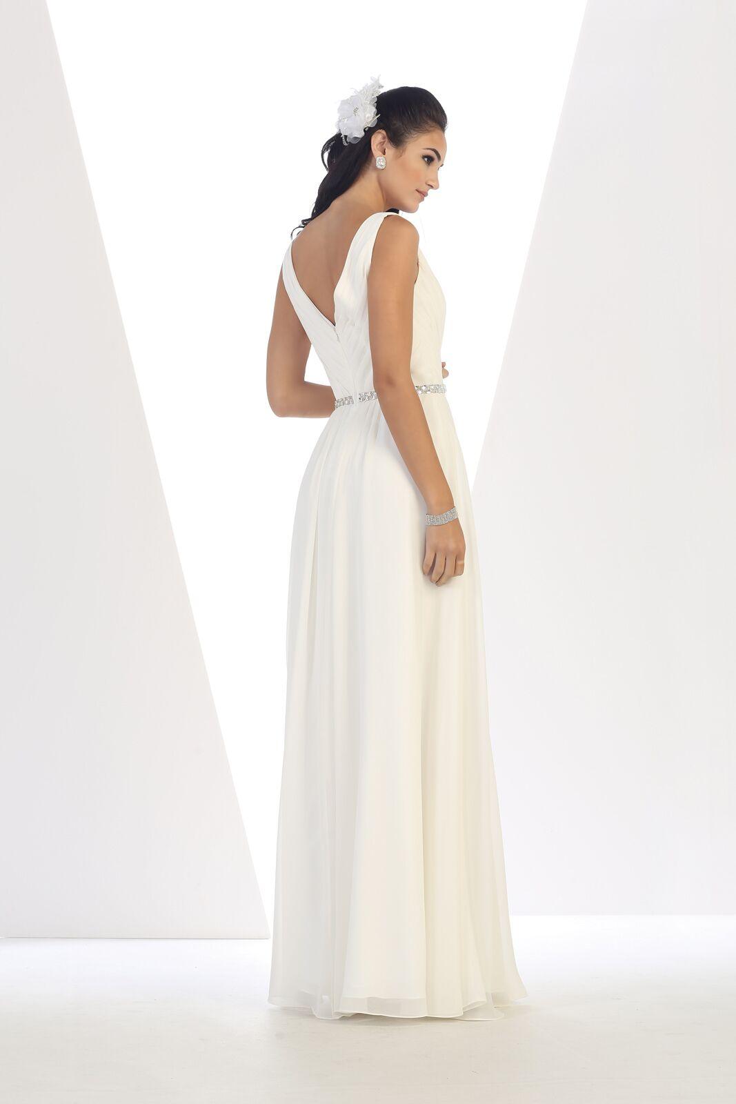 Long Formal Bridesmaids Prom Dress - The Dress Outlet May Queen