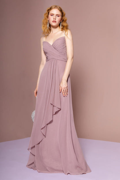 Long Formal Chiffon Dress Bridesmaid - The Dress Outlet Elizabeth K