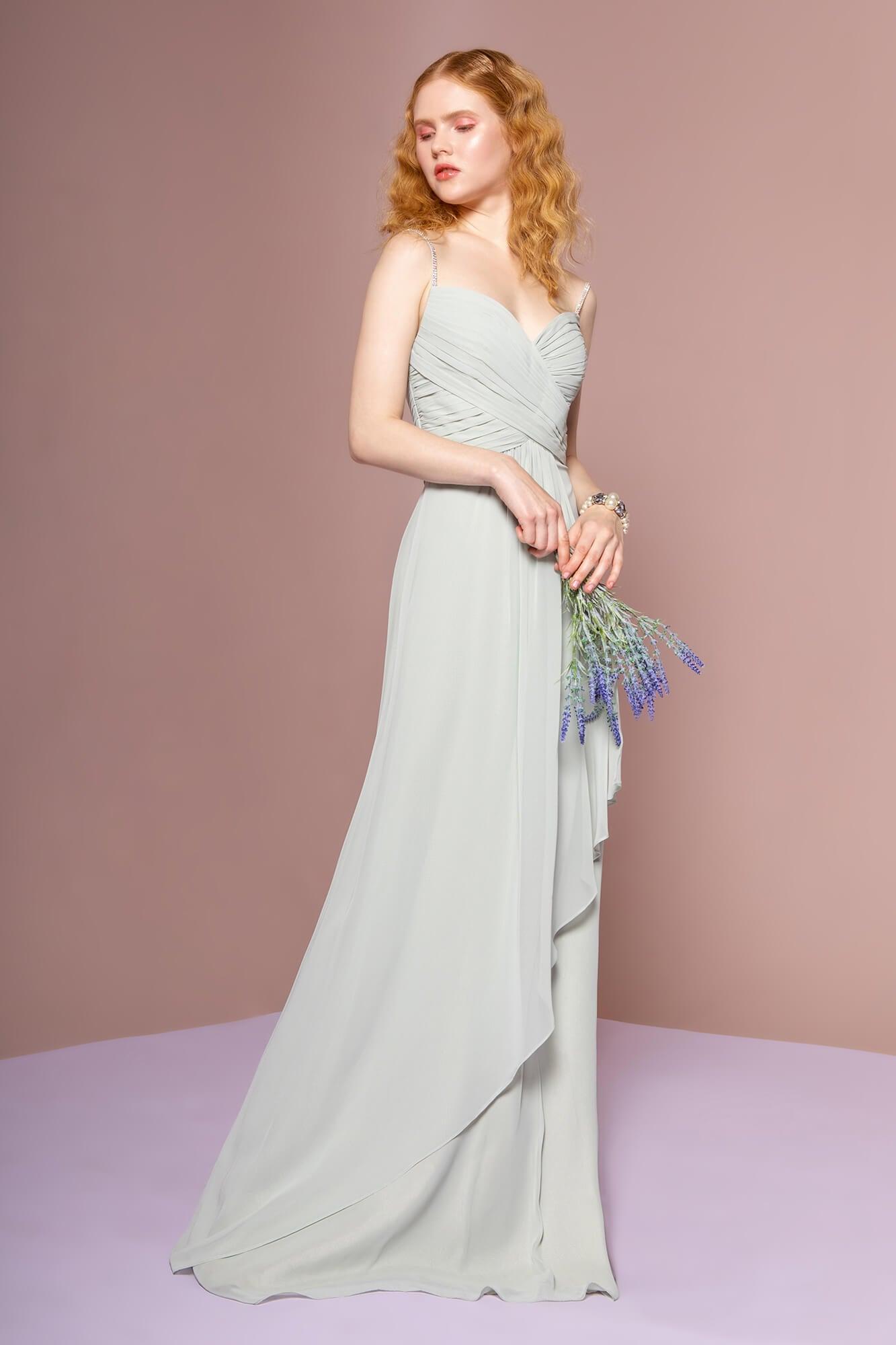 Long Formal Chiffon Dress Bridesmaid - The Dress Outlet Elizabeth K