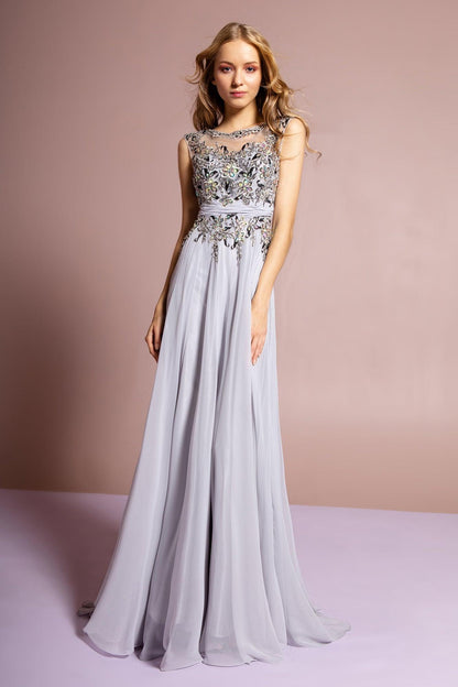 Long Formal Chiffon Dress Evening Prom Gown - The Dress Outlet Elizabeth K