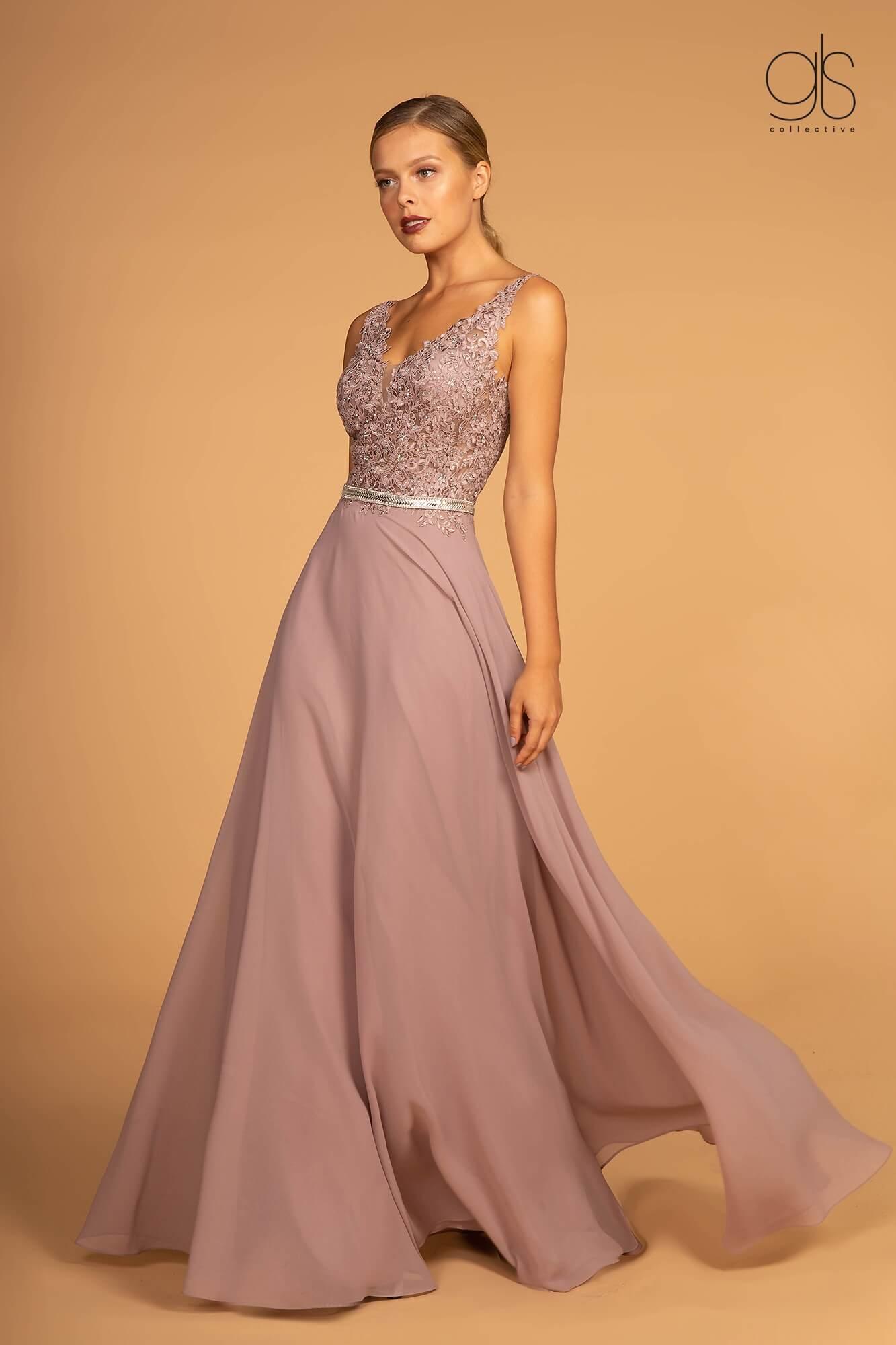 Long Formal Chiffon Prom Dress - The Dress Outlet Elizabeth K