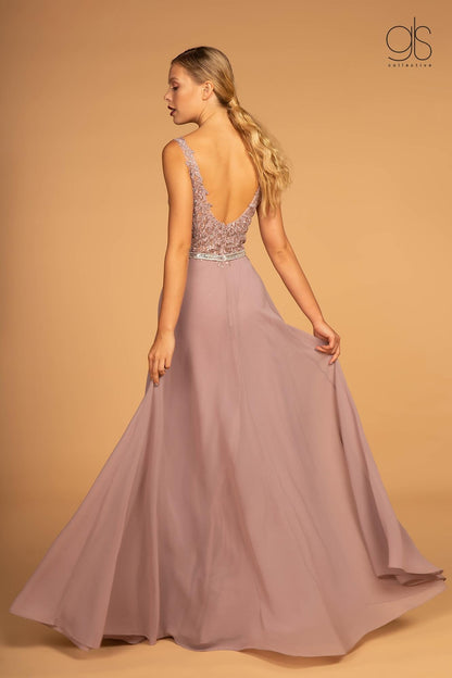 Long Formal Chiffon Prom Dress - The Dress Outlet Elizabeth K
