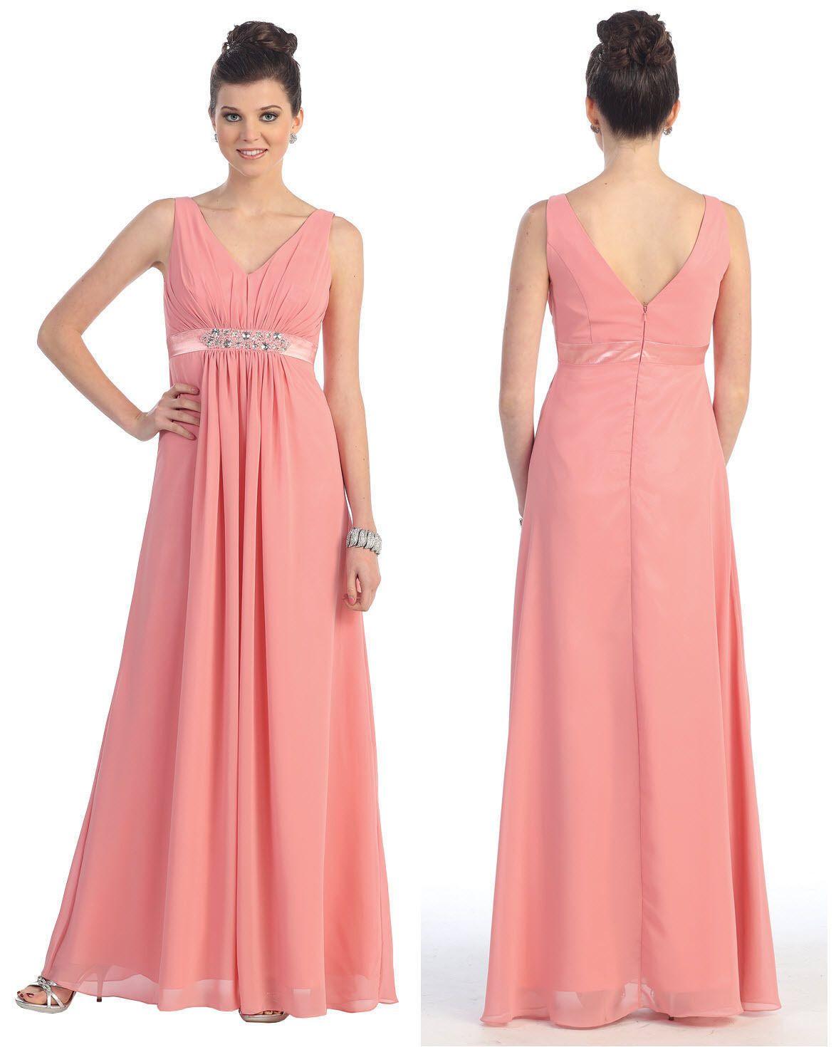 Long Formal Dress Bridesmaids Gown - The Dress Outlet May Queen