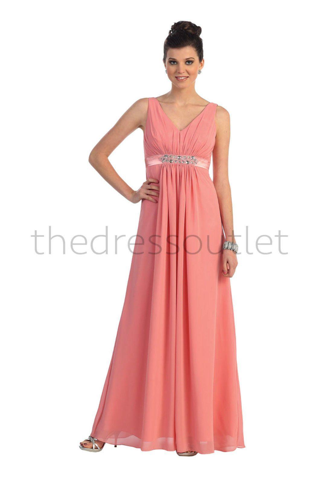 Long Formal Dress Bridesmaids Gown - The Dress Outlet May Queen