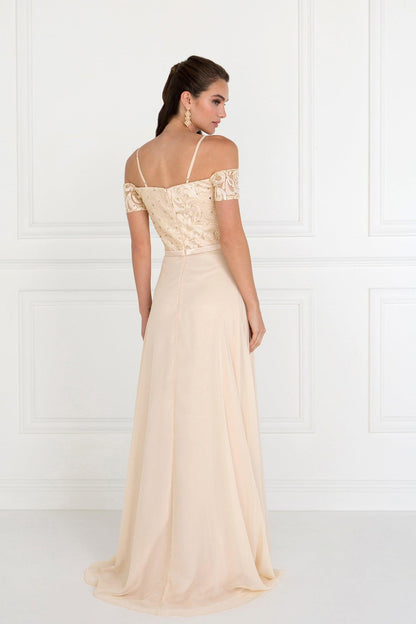 Long Formal Dress Bridesmaids Off Shoulder - The Dress Outlet Elizabeth K