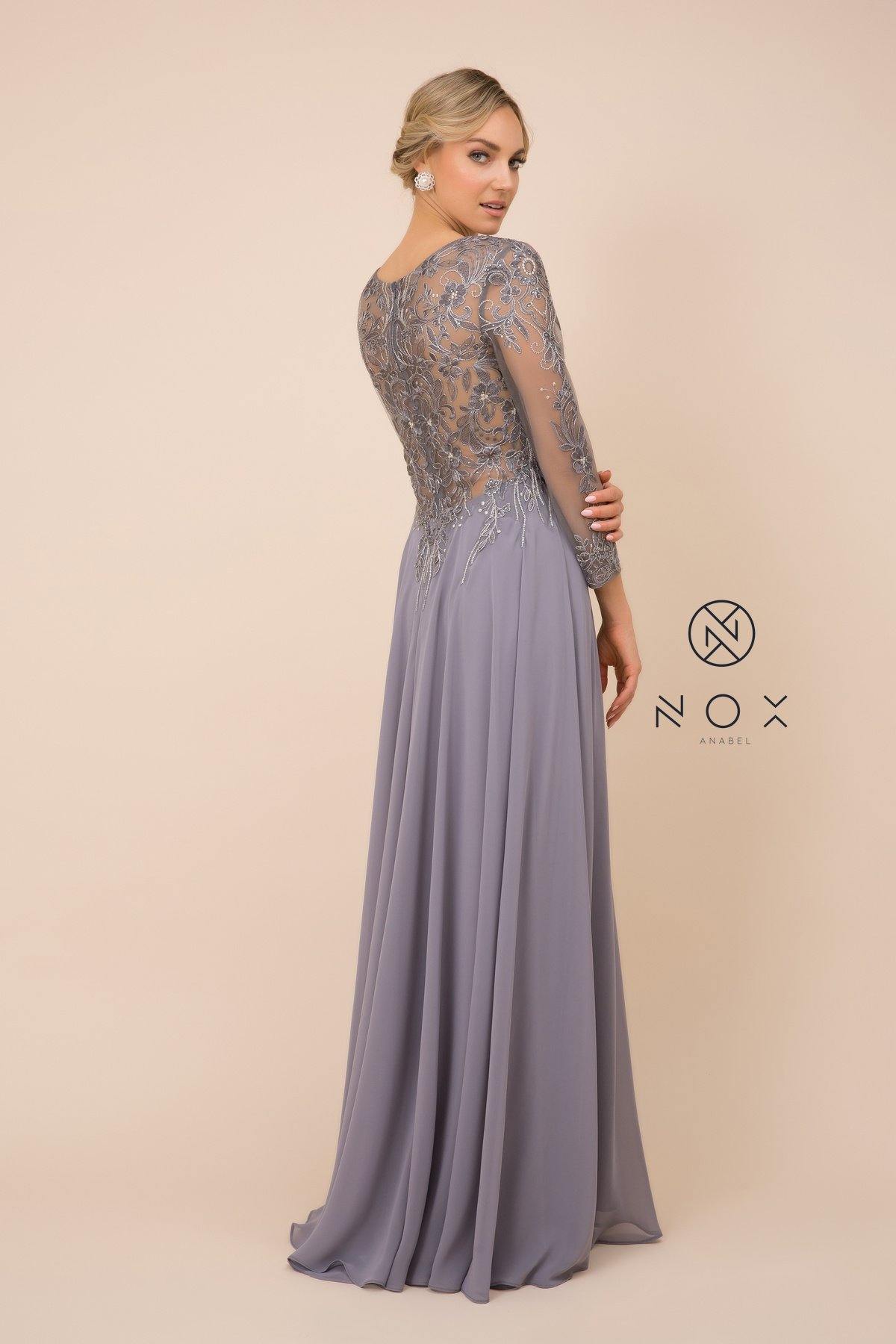 Steel Long Formal Dress Evening Gown Steel