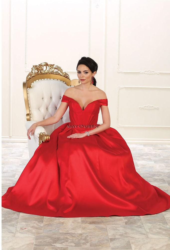 Long Formal Dress Evening Party Prom Ballgown - The Dress Outlet May Queen
